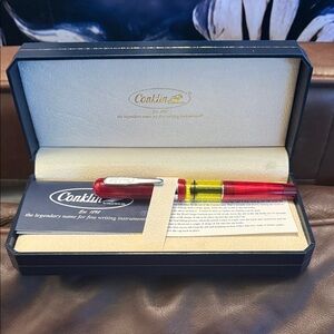 Conklin Word Gauge Piston Fountain Pen (red)